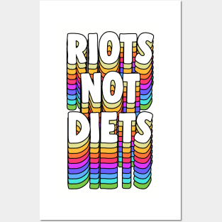 Riots Not Diets - Feminist Typographic Design Posters and Art